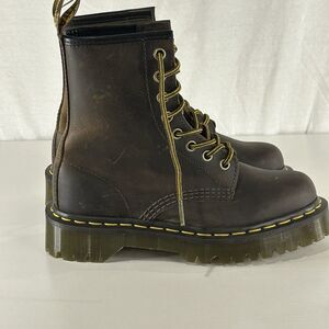 Dr Martens 1460 Bex Crazy Horse Brown Leather Lace Up Boots 27894 Men 4 Women 5